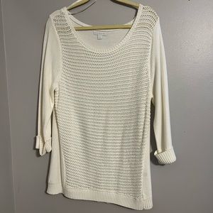 New York & Company Women’s off white comfy casual sweater XL